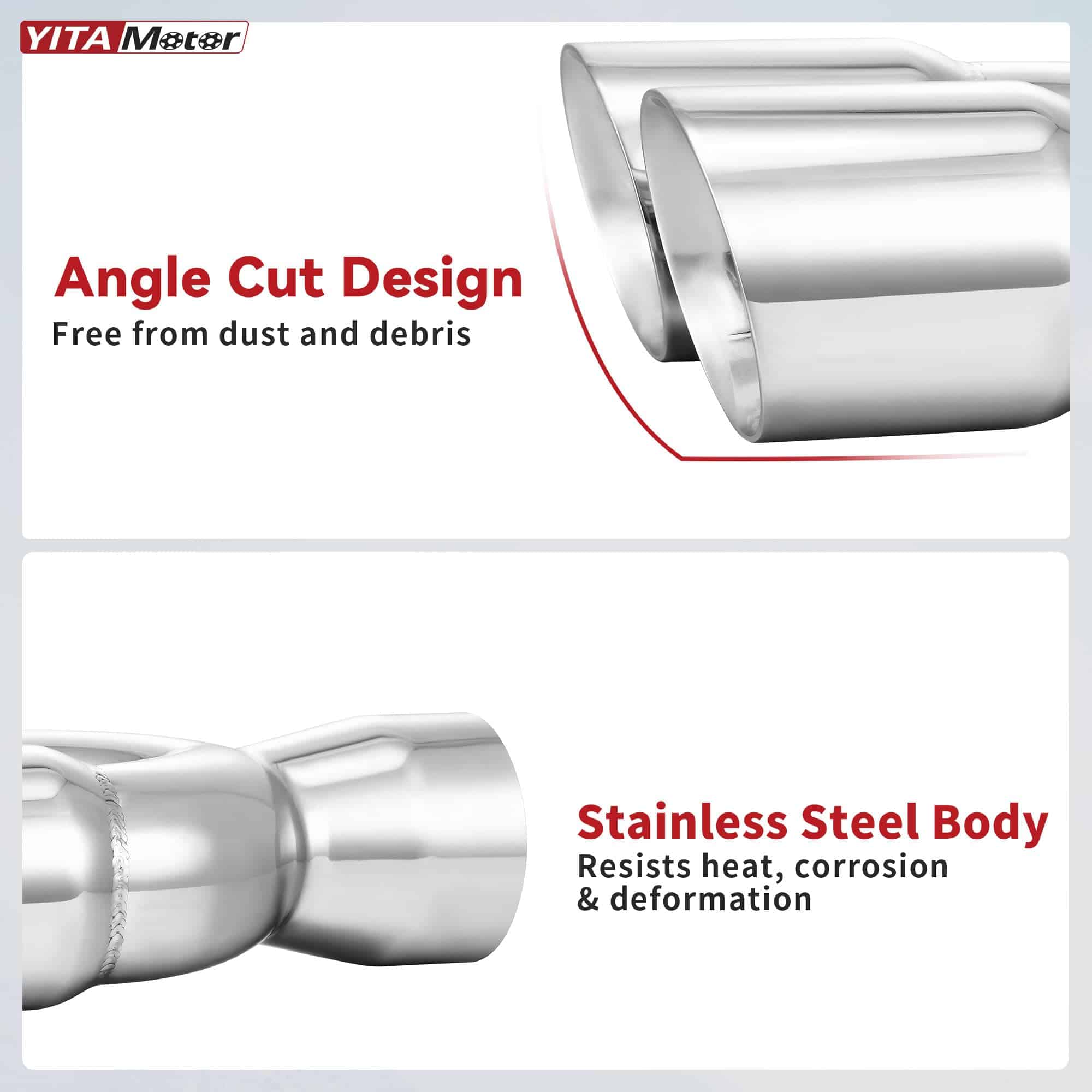 YITAMOTOR Tubo Y de Escape de Acero Inoxidable 3" Pulgadas - Imagen 6