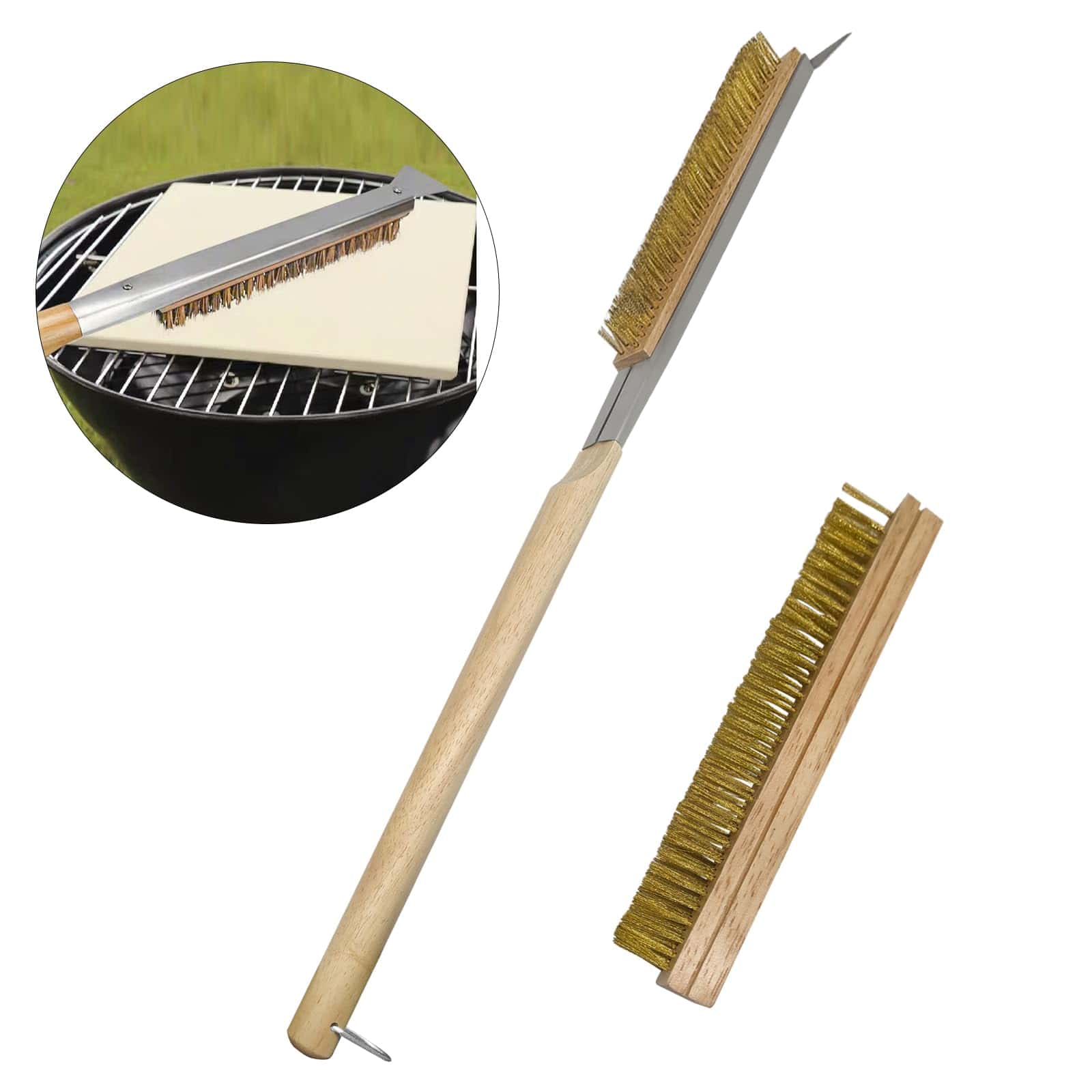 Cepillo de Limpieza para Pizza con Mango Extra Largo de 26