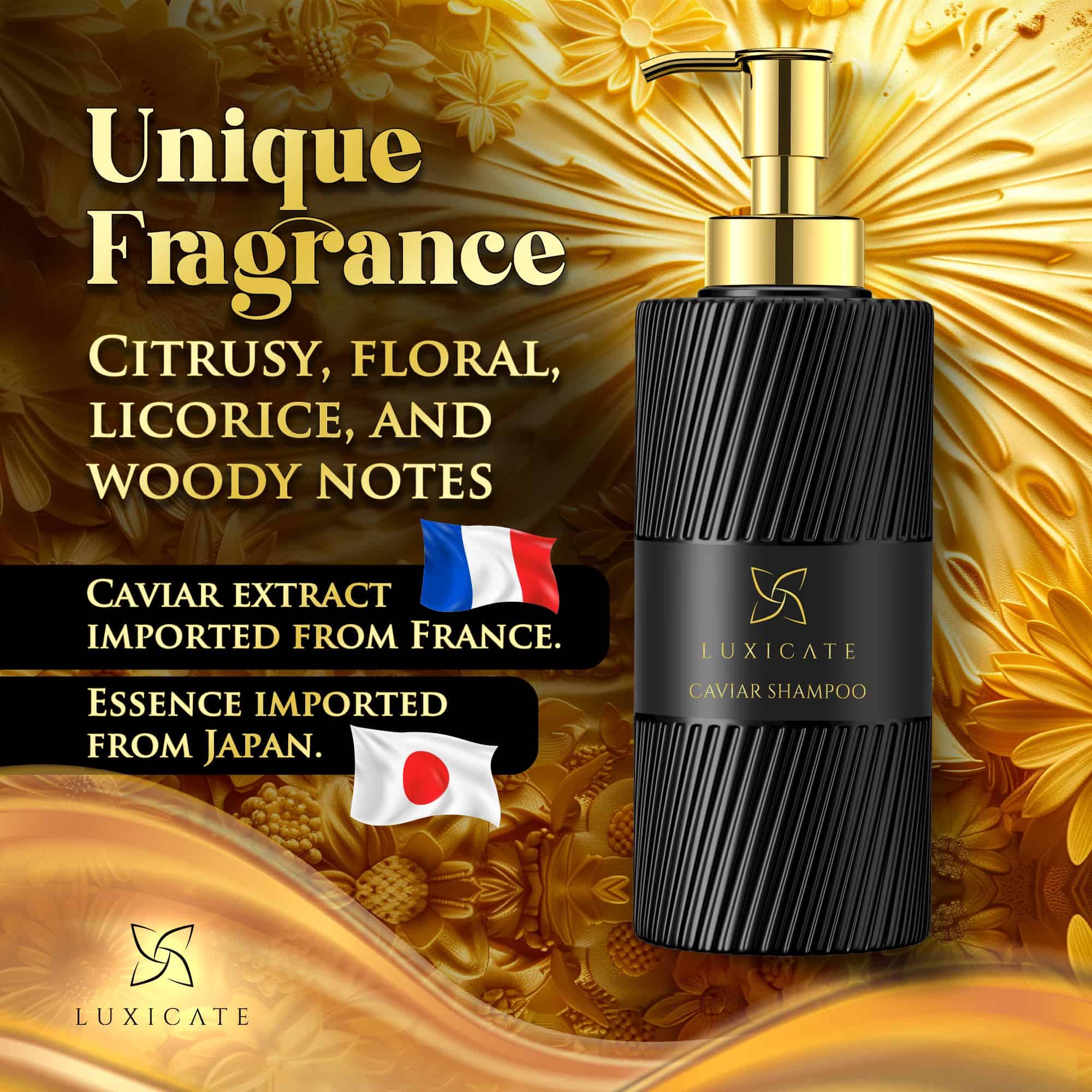 Shampoo de Extracto de Caviar Orgánico Unisex Luxicate - - Imagen 3