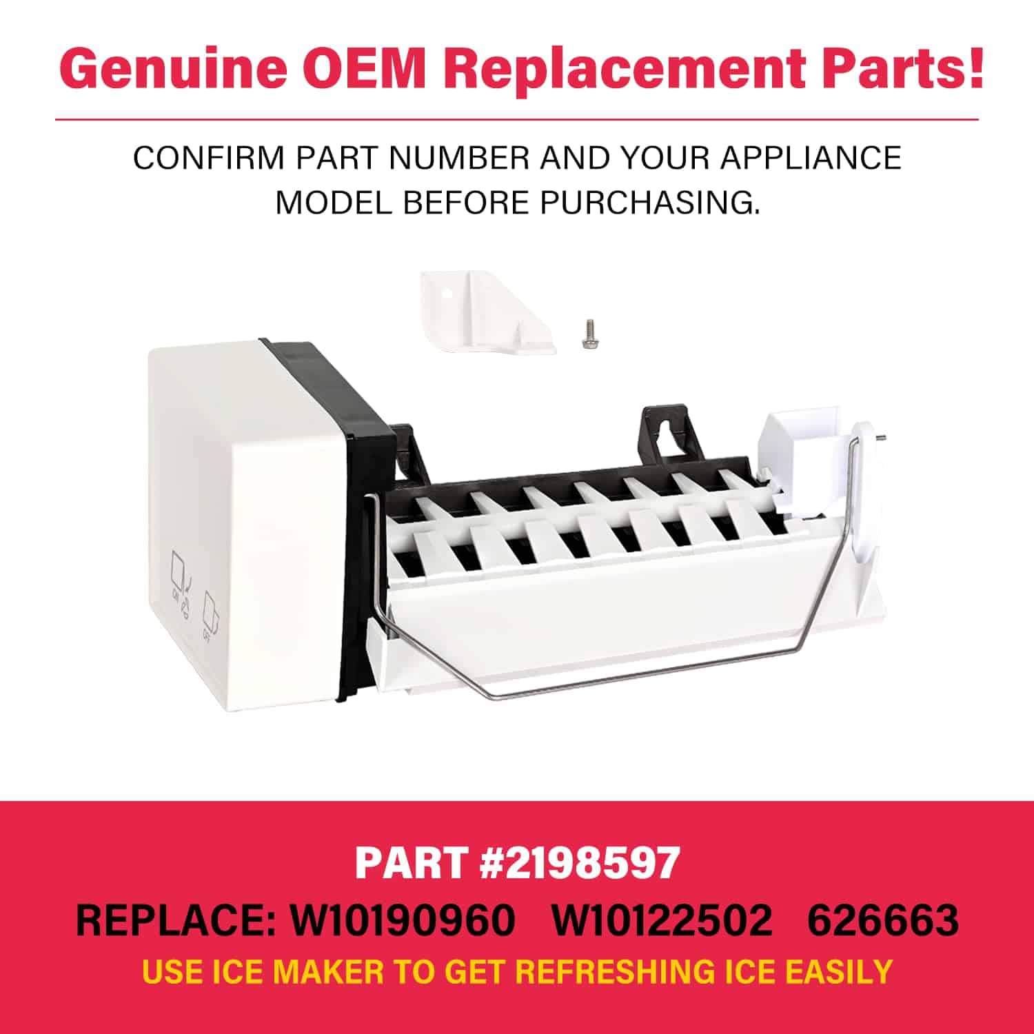 2198597 Fabricador de Hielo para Refrigerador Congelador - Imagen 3