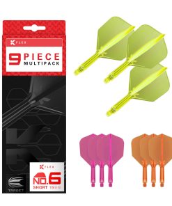 TARGET Darts K-Flex Integrated Dart Flights -Rosa Neón, Nara