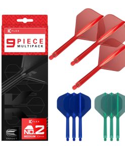 TARGET Darts K-Flex Integrated Dart Flights -Rojo, Azul y Ve