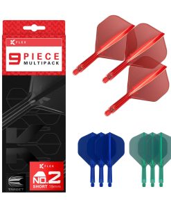 TARGET Darts K-Flex Integrated Dart Flights -Rojo, Azul y Ve