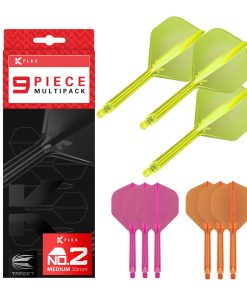 TARGET Darts K-Flex Integrated Dart Flights -Rosa Neón, Nara