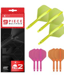 TARGET Darts K-Flex Integrated Dart Flights -Neón Rosa, Nara