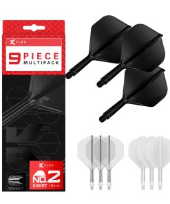 TARGET Darts K-Flex Integrated Dart Flights y Shafts, Short