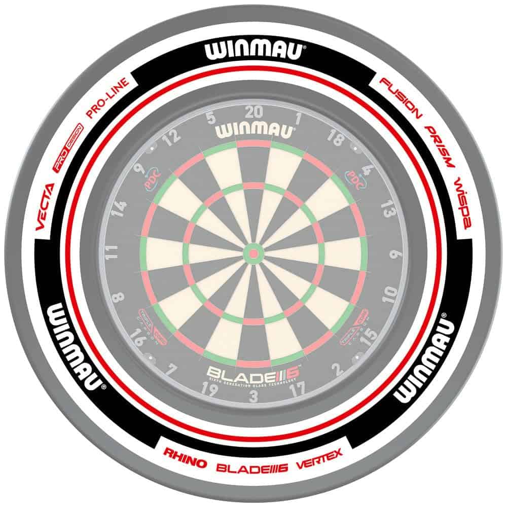 Círculo protector de diana Winmau - Avance Blanco y Rojo - - Imagen 8