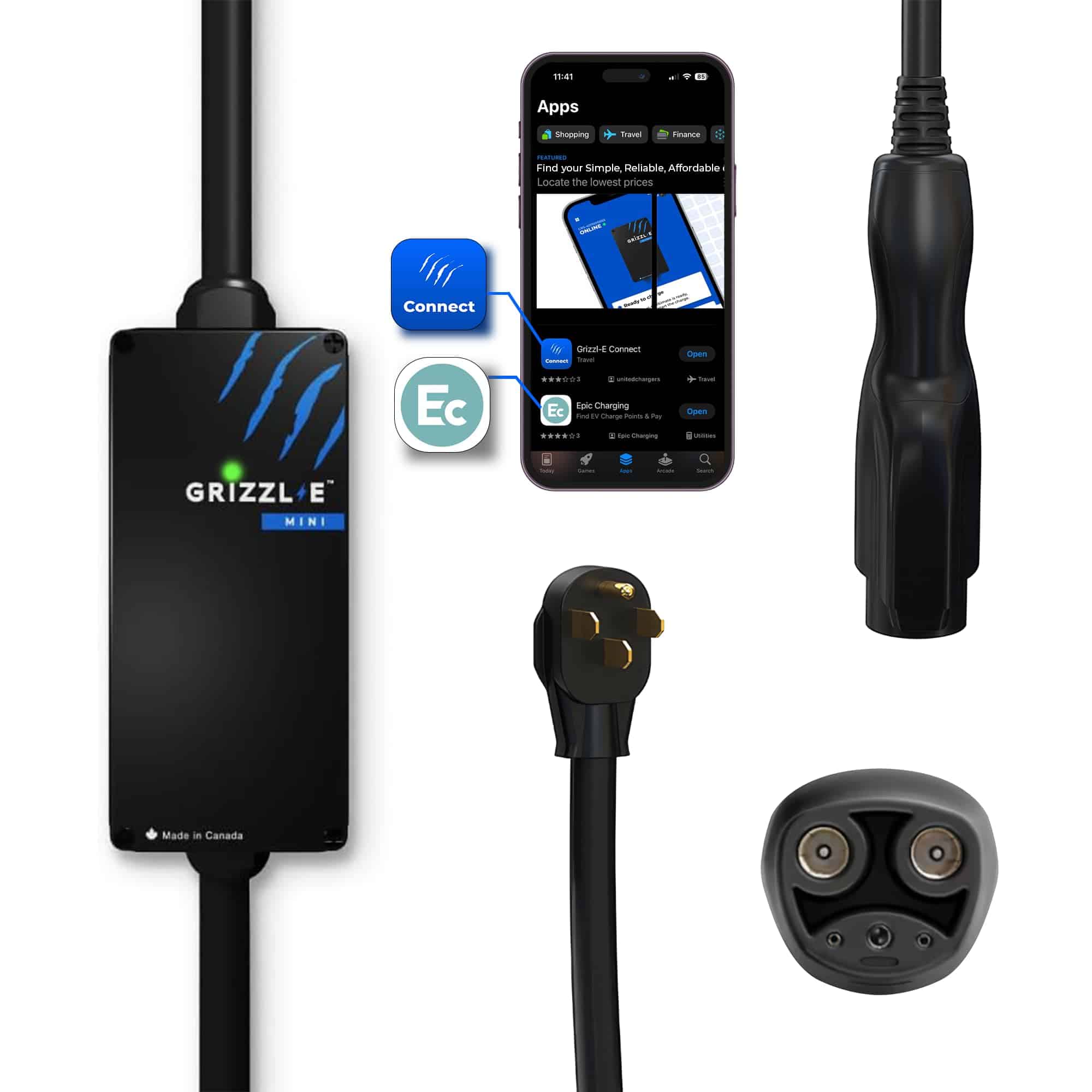 Cargador portátil para vehículos eléctricos (EV) Grizzl-E