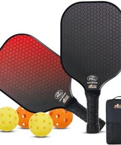 Paleta de Pickleball Gorilla Gear USAPA -Negro/Rojo