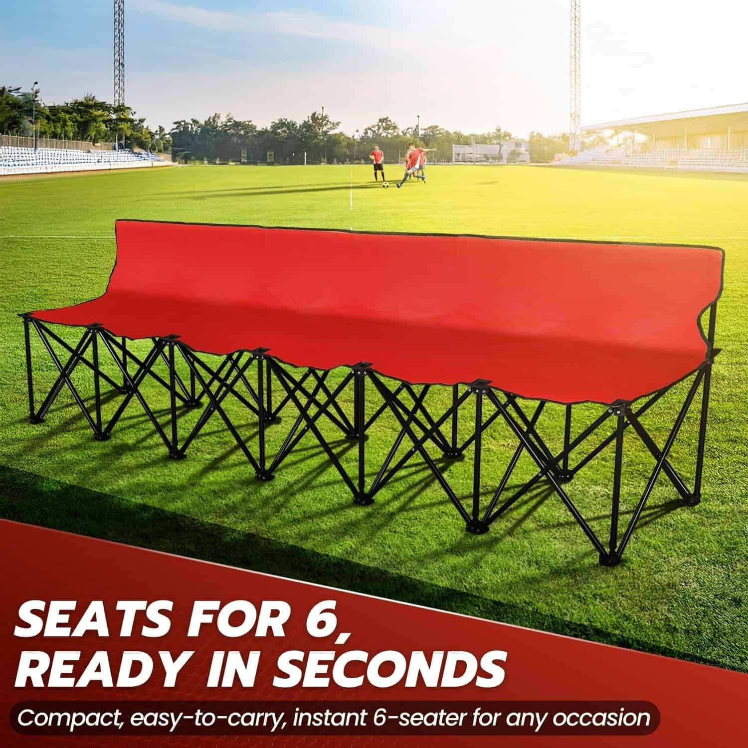 Banco Plegable Portátil Flexzion, 6 Asientos, Banco de - Imagen 4