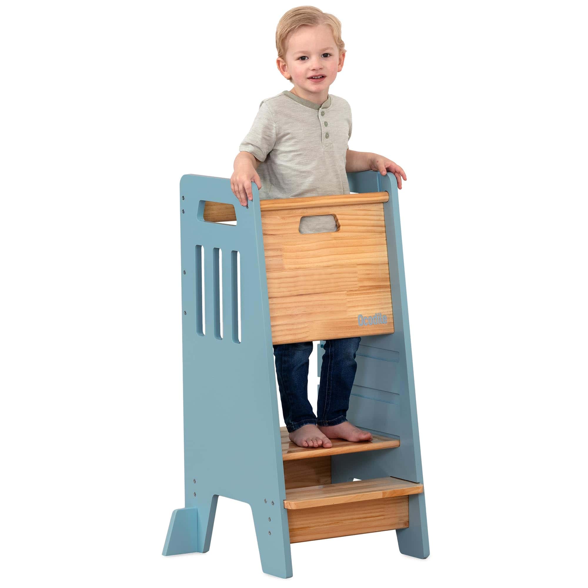 Torre para niños pequeños con puerta corredera y 3 alturas
