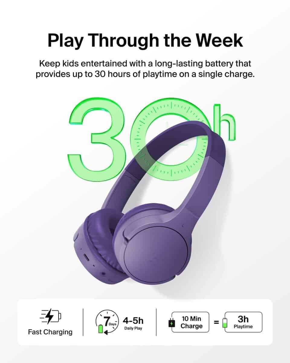 Belkin SoundForm Mini - Auriculares inalámbricos para niños - Imagen 4