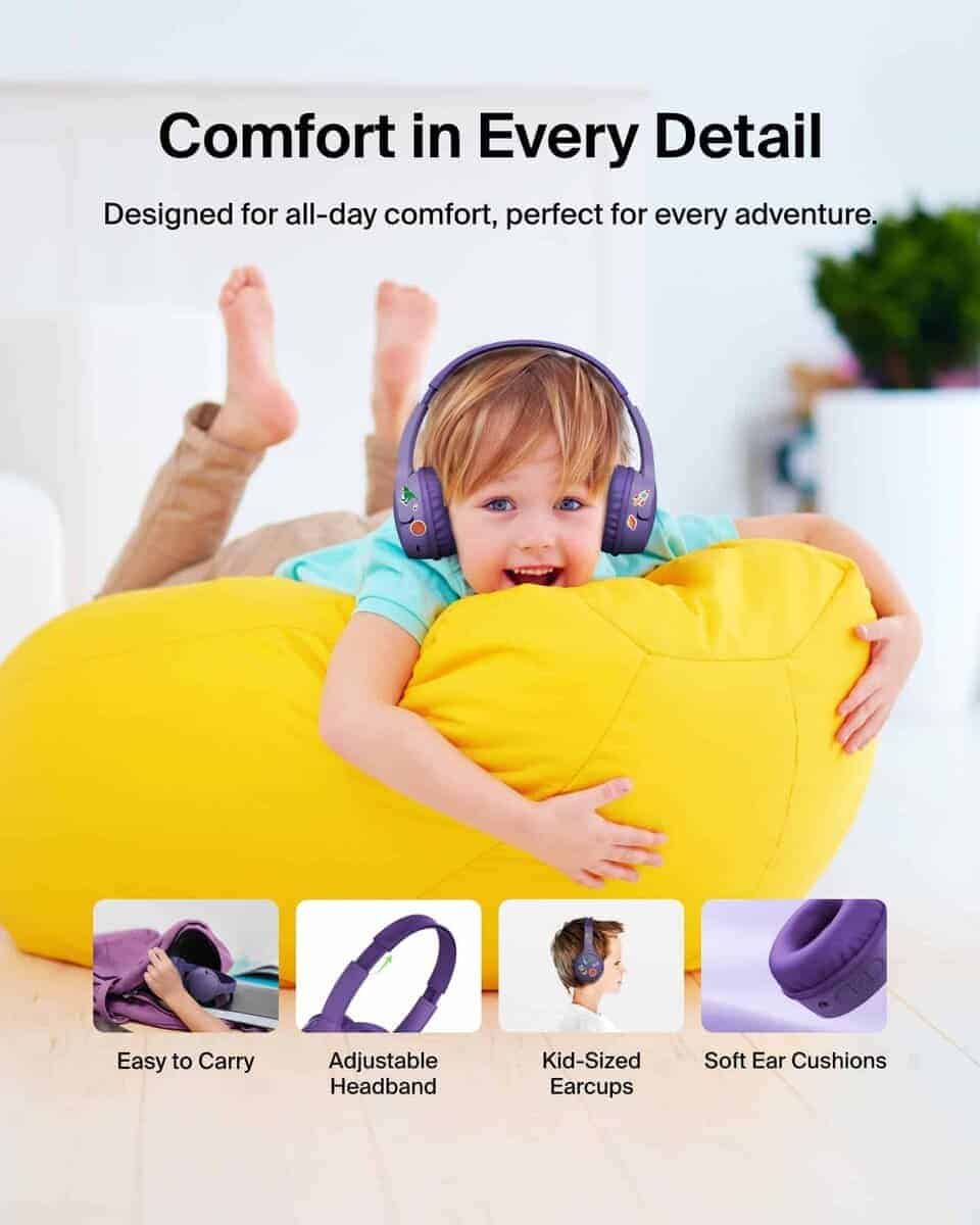 Belkin SoundForm Mini - Auriculares inalámbricos para niños - Imagen 7