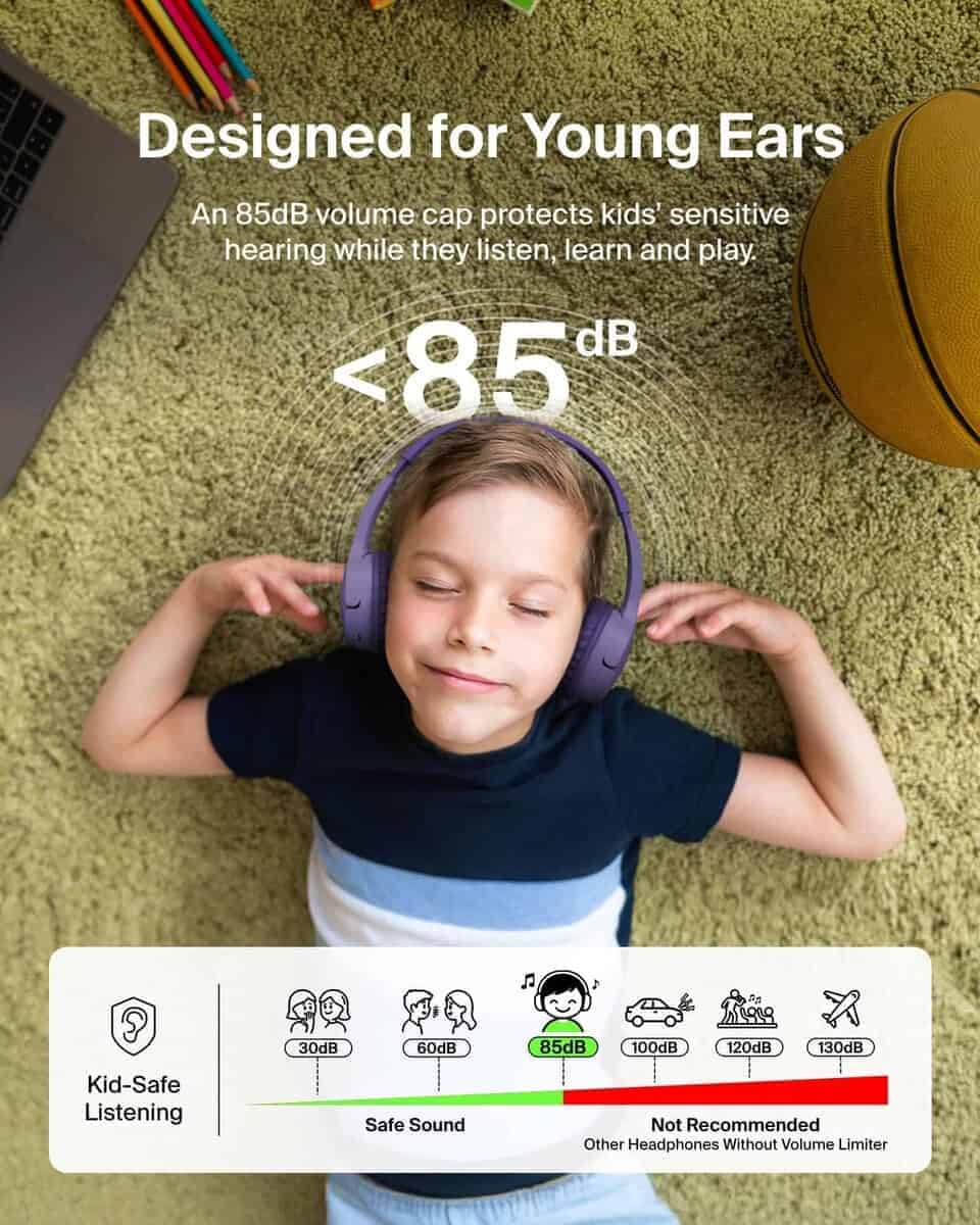 Belkin SoundForm Mini - Auriculares inalámbricos para niños - Imagen 3