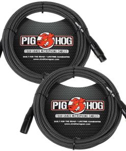 Pack de 2 Cables de Micrófono XLR de Alto Rendimiento Pig
