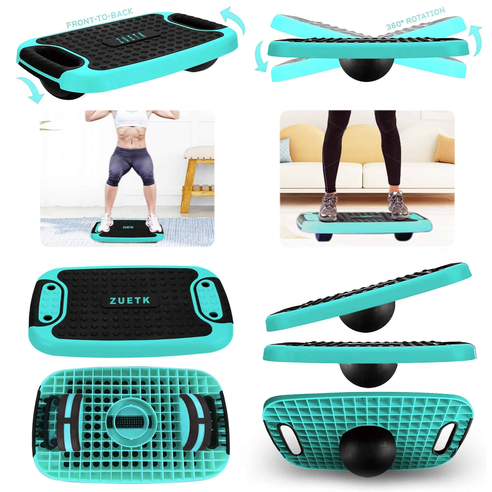 Tablero de Equilibrio Aeróbico 4 en 1 ZUETK y -Turquesa - Imagen 6