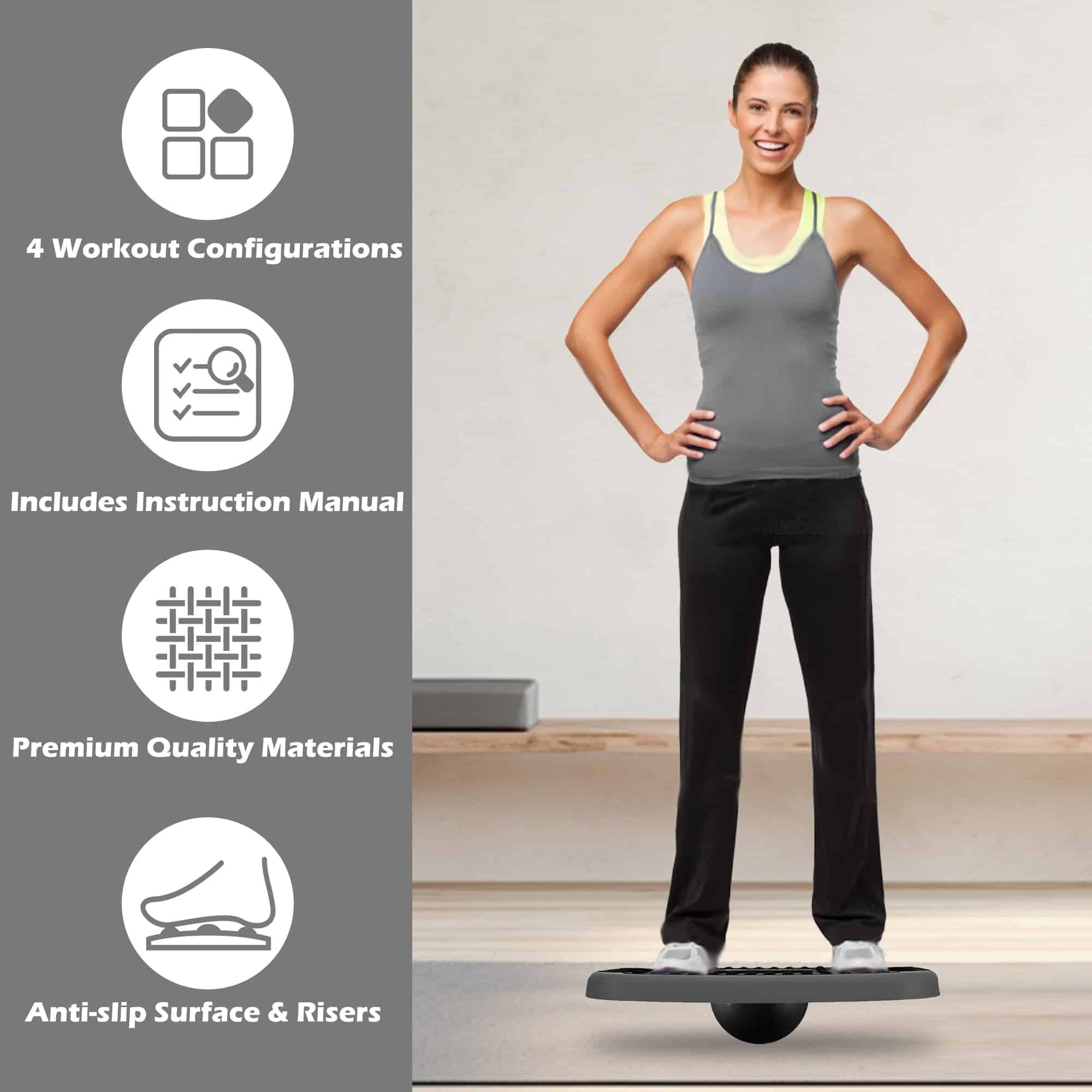 Tablero de Equilibrio Aeróbico 4 en 1 y Plataforma de - Imagen 4