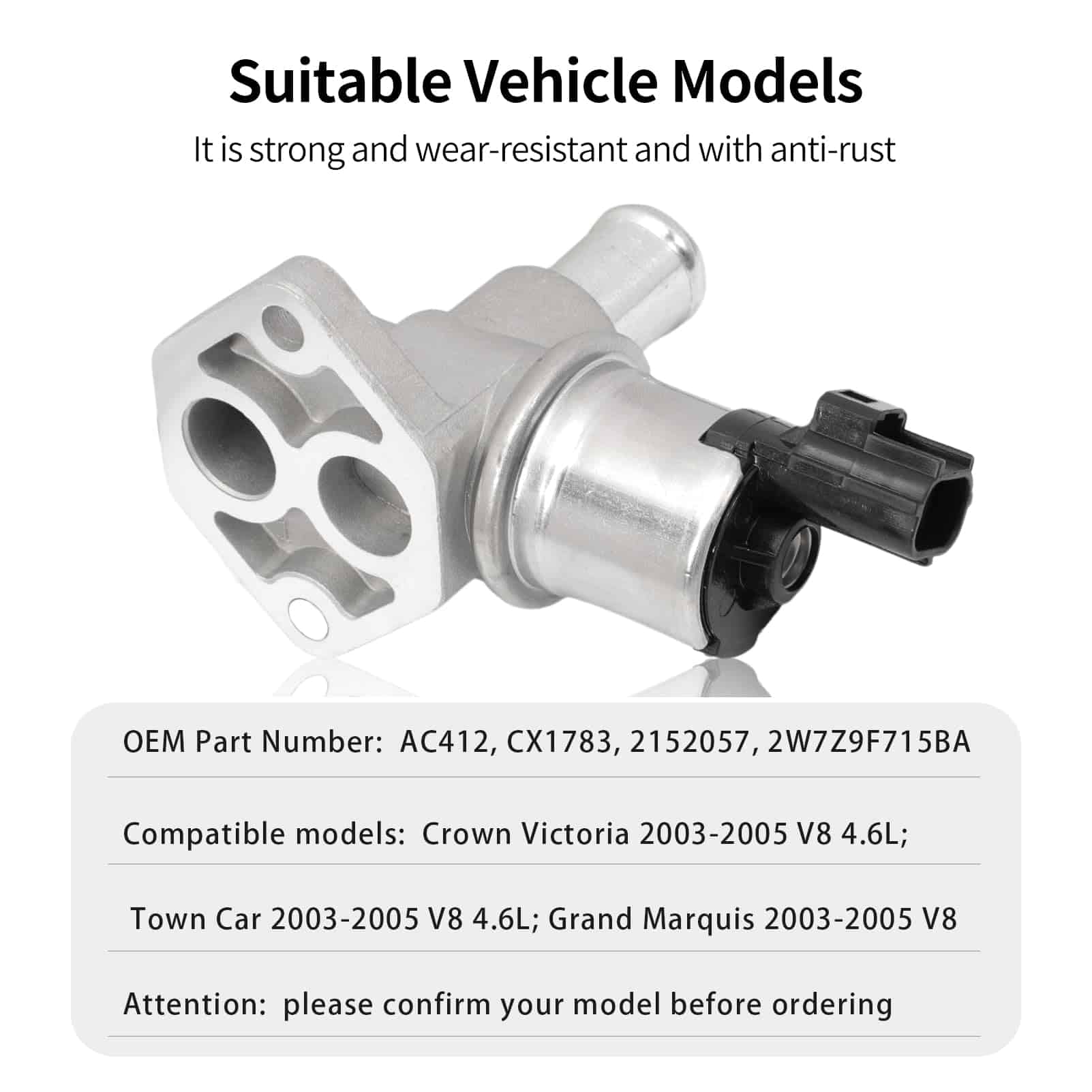 Válvula de Control de Aire de Ralentí de -con Junta - Imagen 6