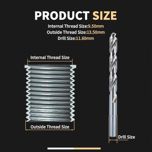 Kit de Reparación de Roscas SAE 7/16-14 con Broca HSS, - Imagen 7