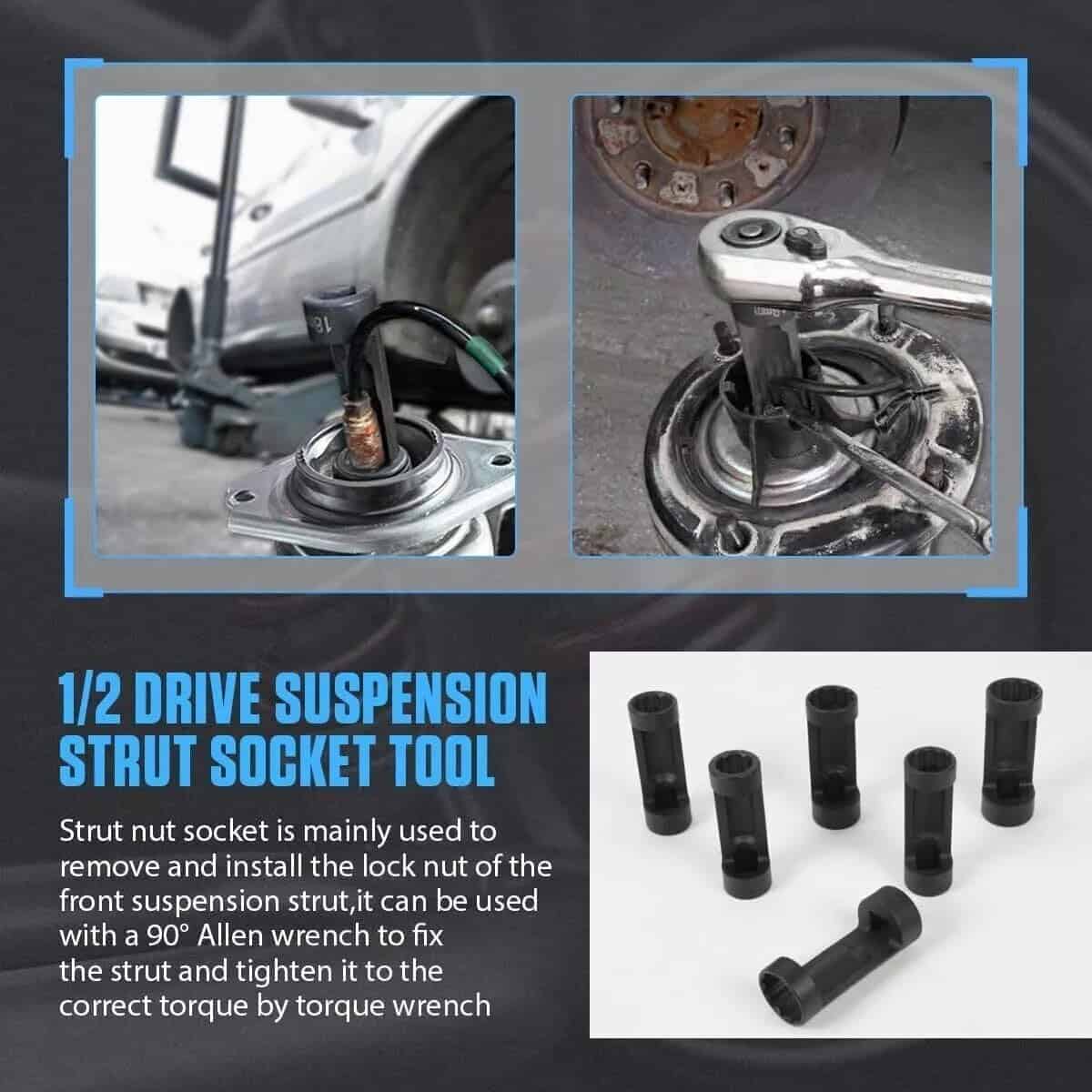 Juego de 9 piezas de enchufe de tuerca de amortiguador - Imagen 4