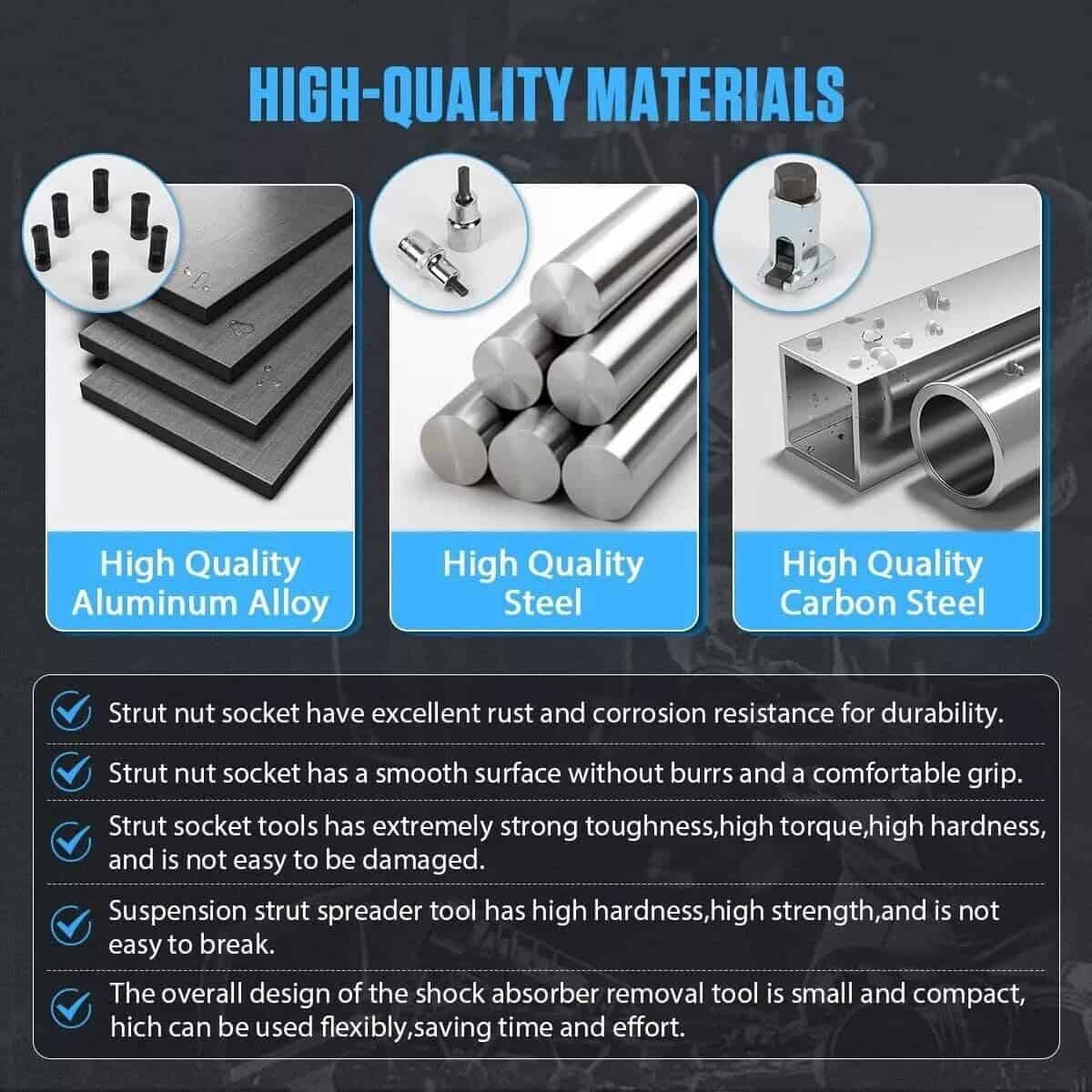 Juego de 9 piezas de enchufe de tuerca de amortiguador - Imagen 7