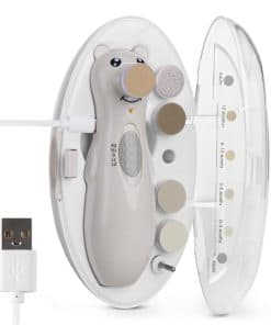 Cortauñas eléctrico para bebés Haakaa con luz LED,