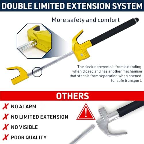 Barra Antirrobo de Volante para Auto URBAN UR978Y con - Imagen 8