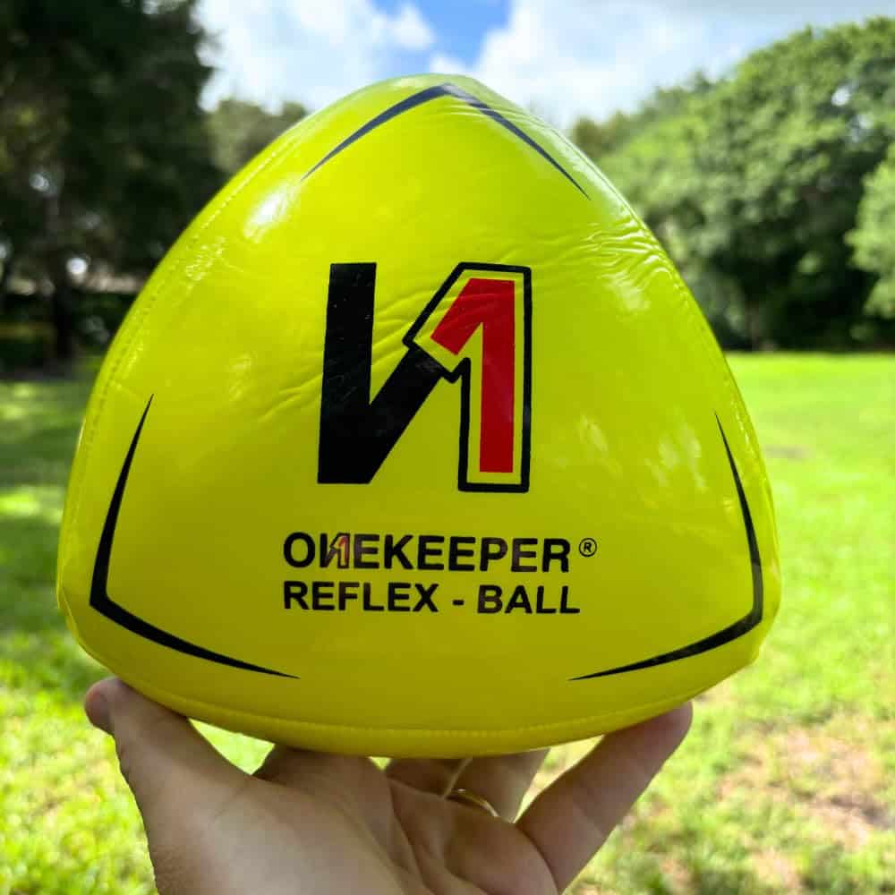 Pelota de Reflejos y Reacción de Fútbol ONEKEEPER - Blanco, - Imagen 3