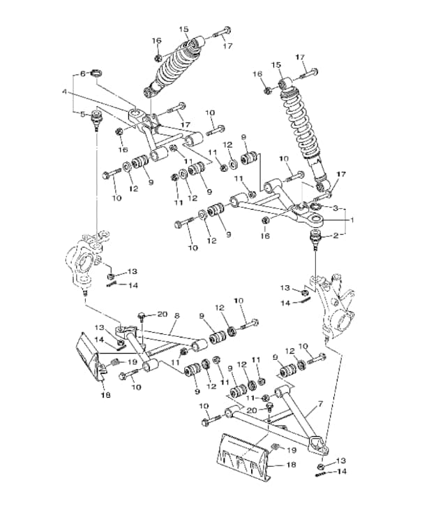Amortiguador Delantero para Yamaha Rhino 450 660 YXR450 - Imagen 10
