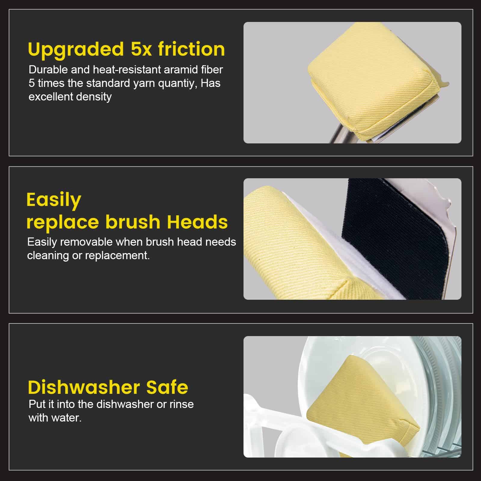 Cepillo para Parrilla Libre de Cerdas XUDAKAIXIN (Solo - Imagen 7