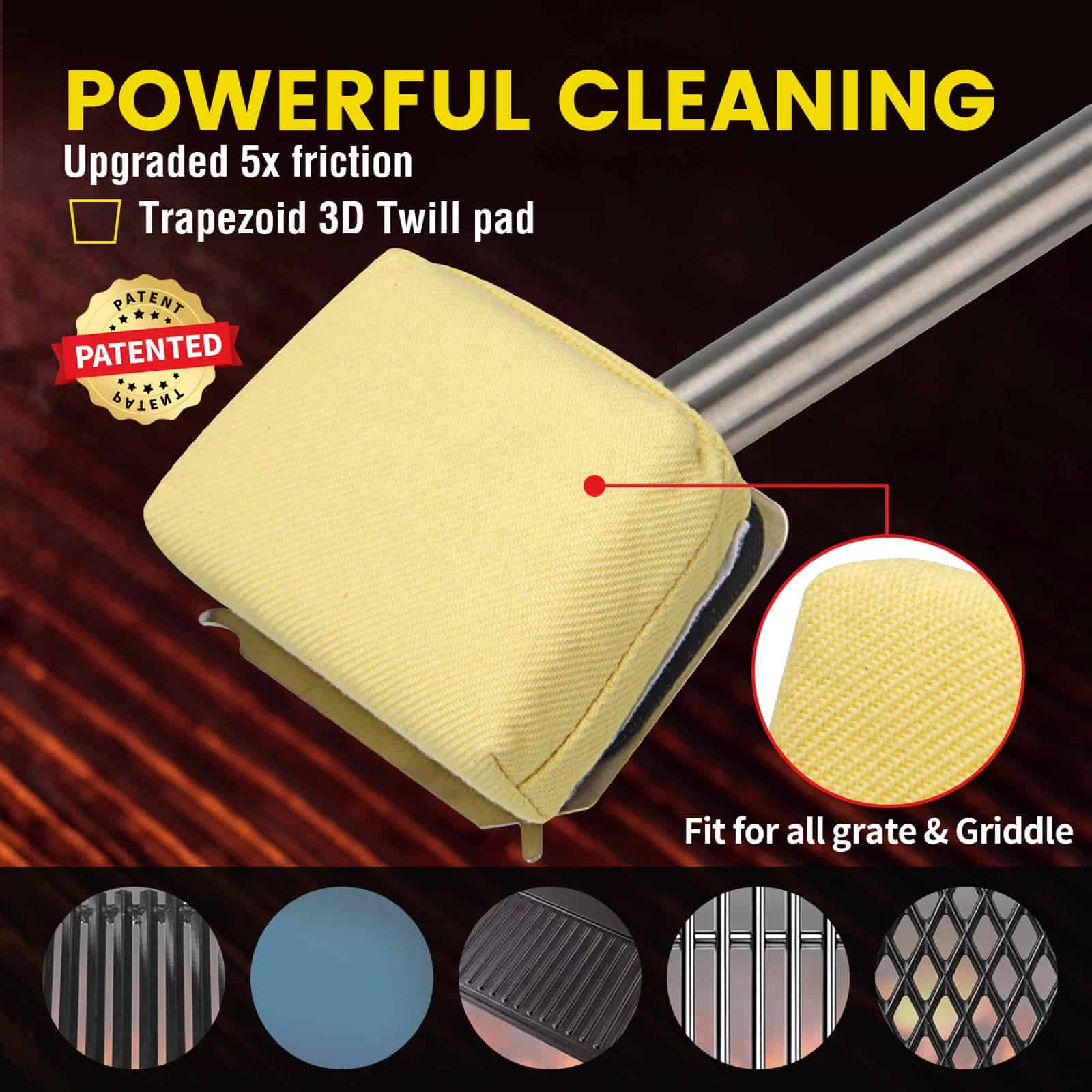 Cepillo para Parrilla Libre de Cerdas XUDAKAIXIN (Solo - Imagen 4