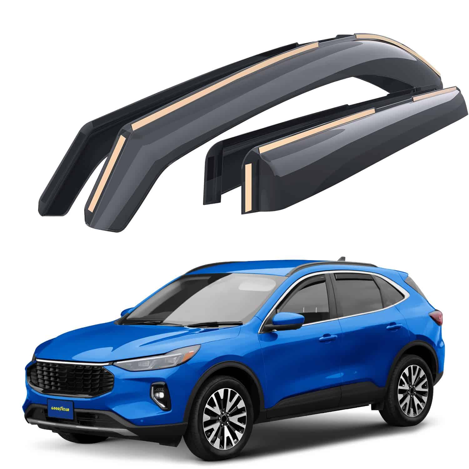 Deflectores de ventanas irrompibles -Humo premium