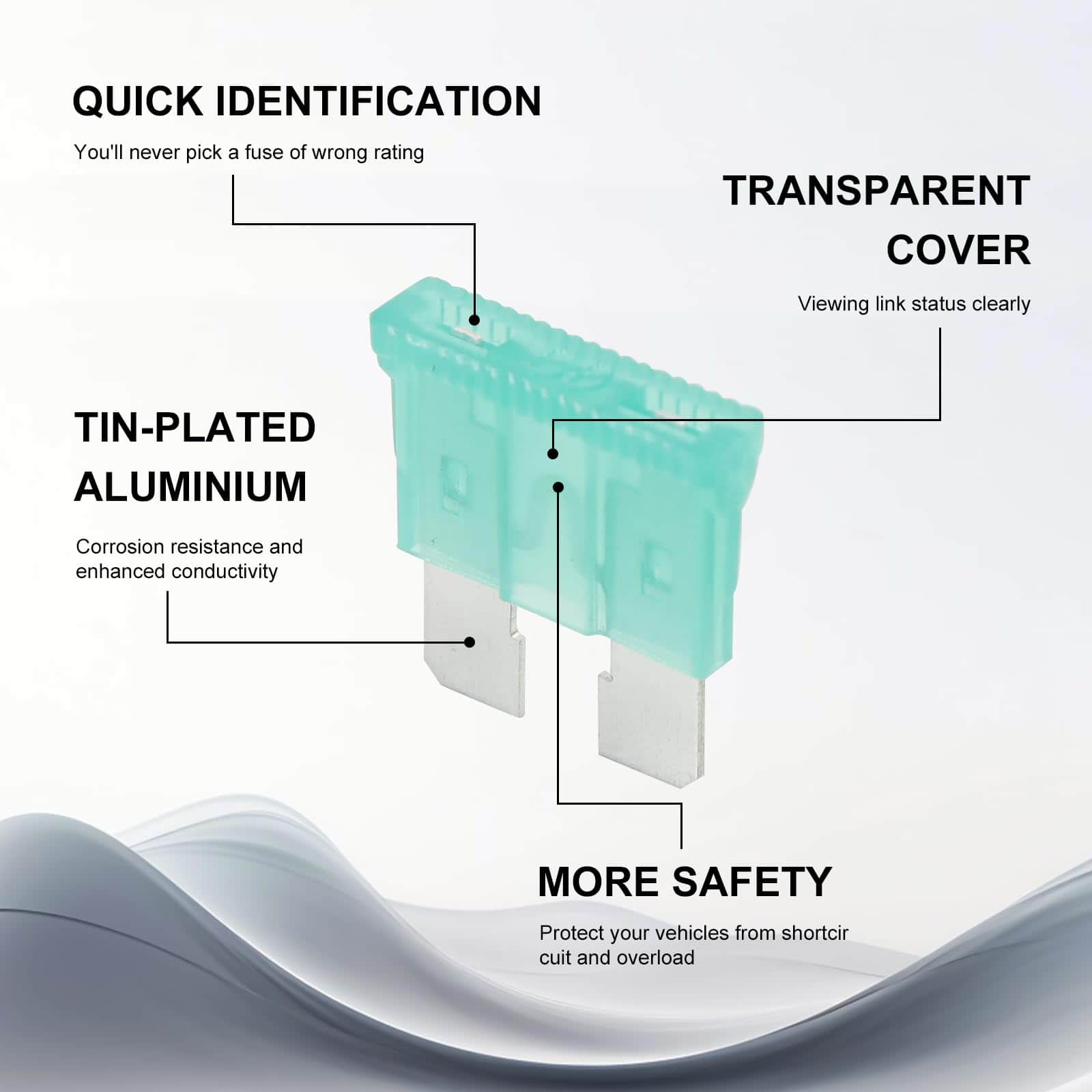 Nayoto 1200pcs Car Fuses Assortment Kit, 520PCS Standard - Imagen 4