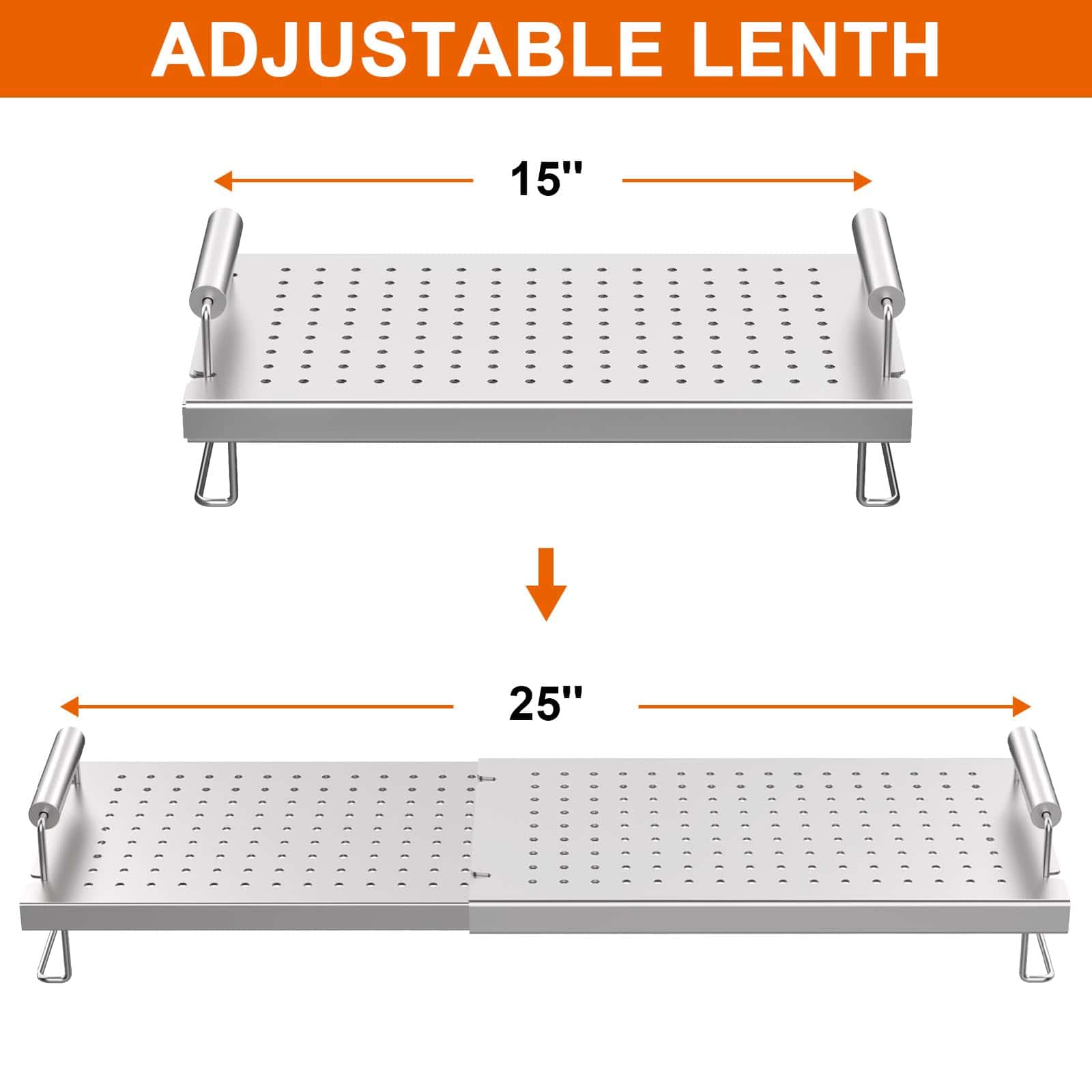DELSbbq Rejilla Calentadora Ajustable para Plancha - Imagen 3