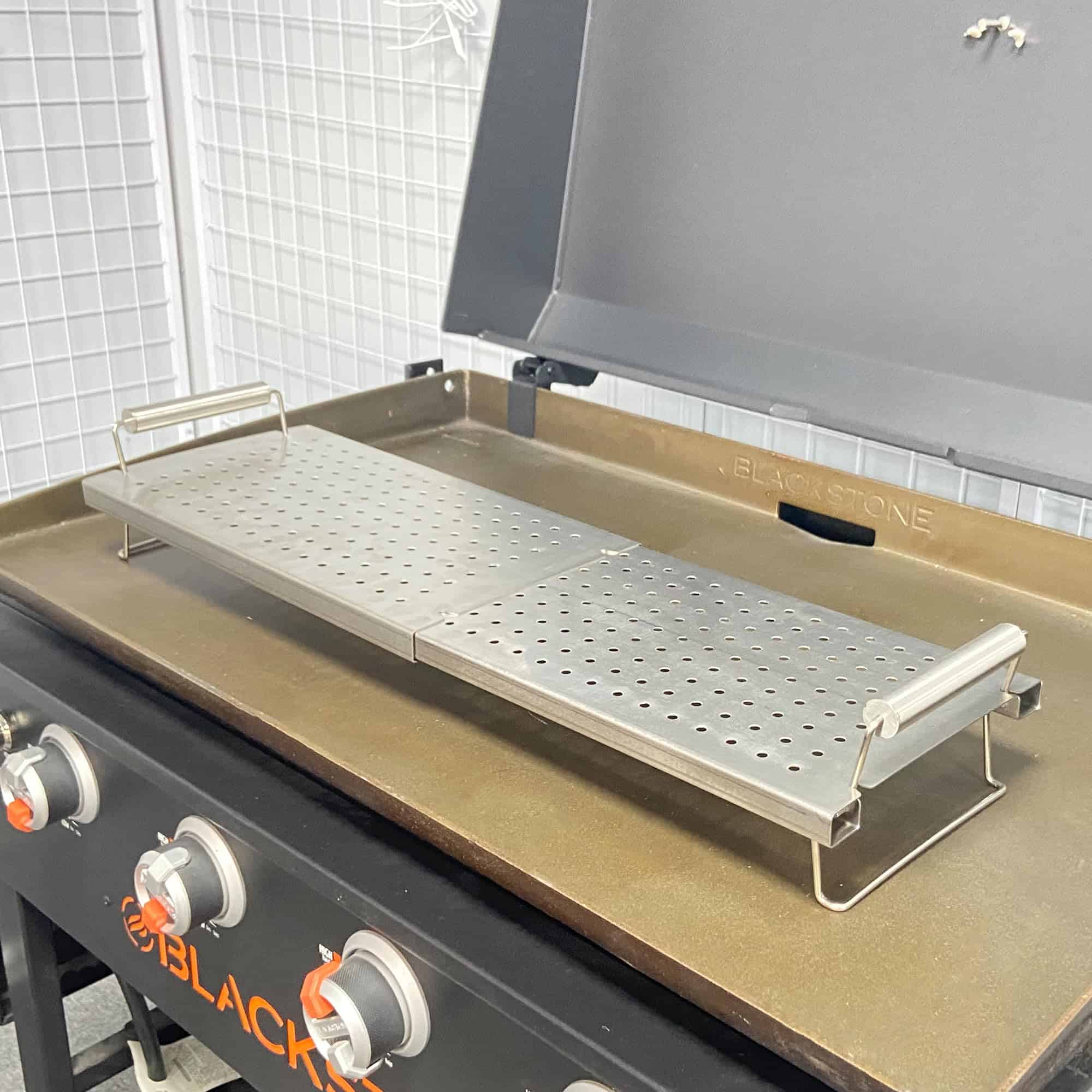 DELSbbq Rejilla Calentadora Ajustable para Plancha - Imagen 7