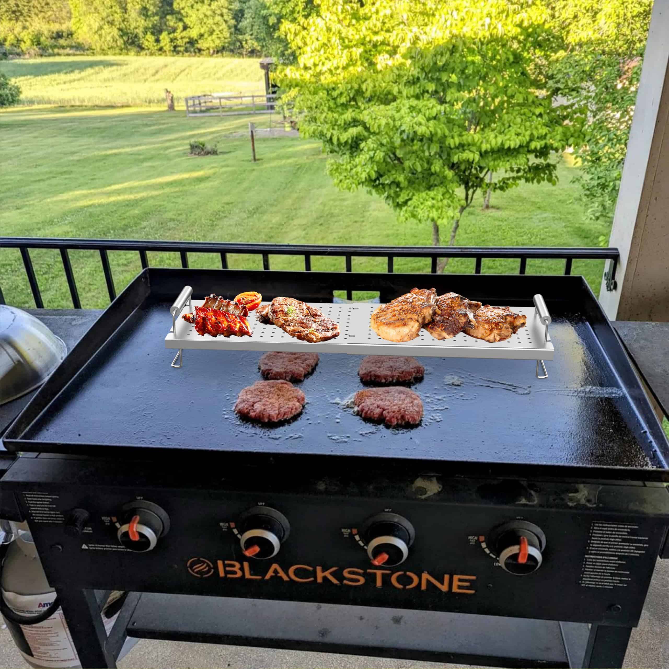 DELSbbq Rejilla Calentadora Ajustable para Plancha - Imagen 10