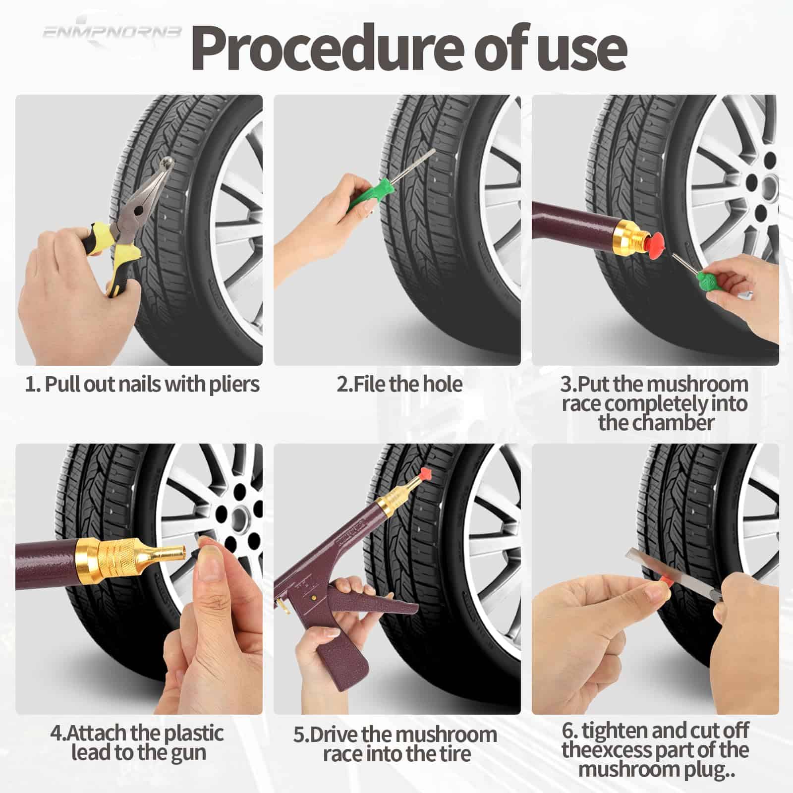 Kit de Reparación Definitivo para Neumáticos de Motocicleta - Imagen 4