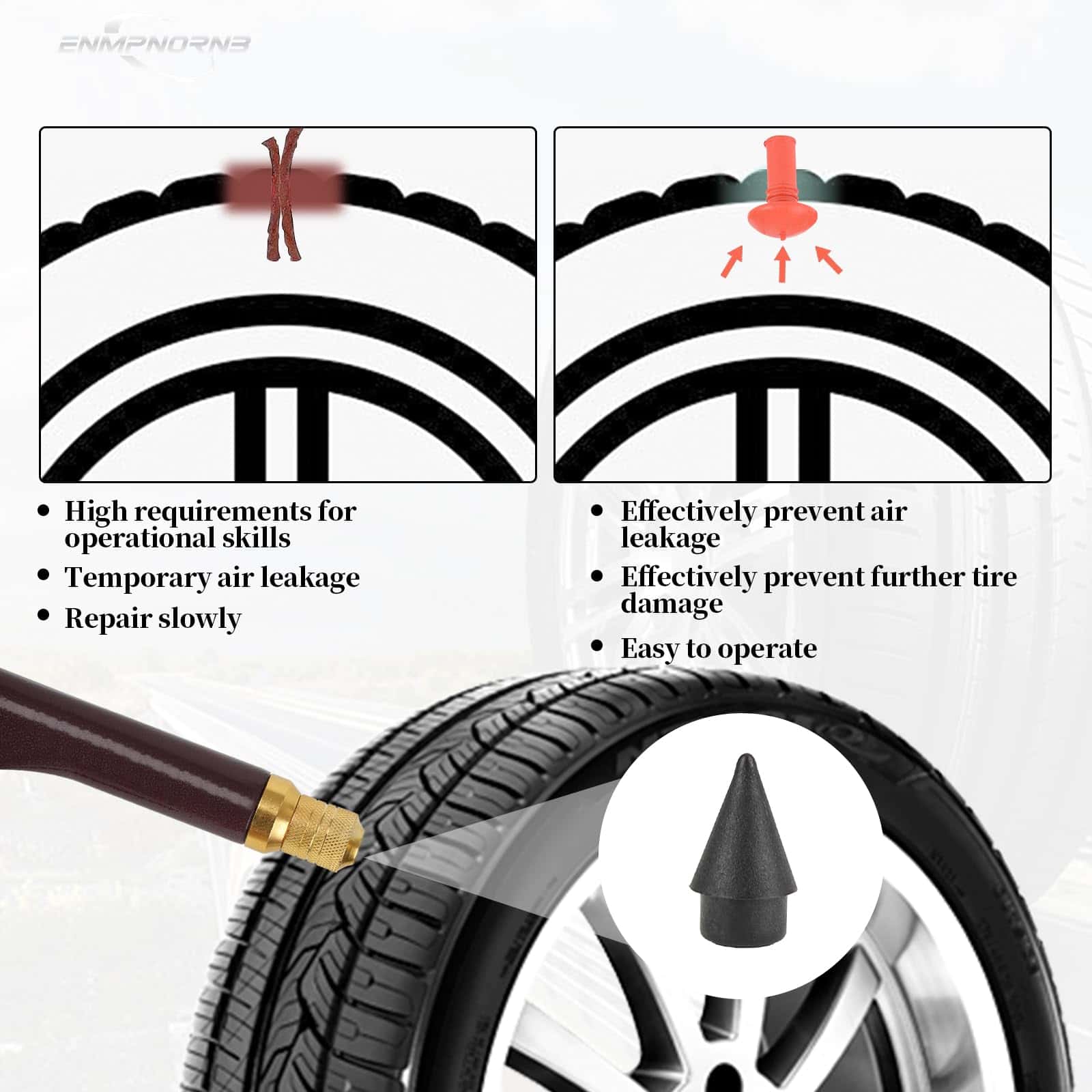 Kit de Reparación Definitivo para Neumáticos de Motocicleta - Imagen 5