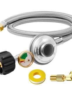 Manguera de propano de 3 pies con regulador y medidor de