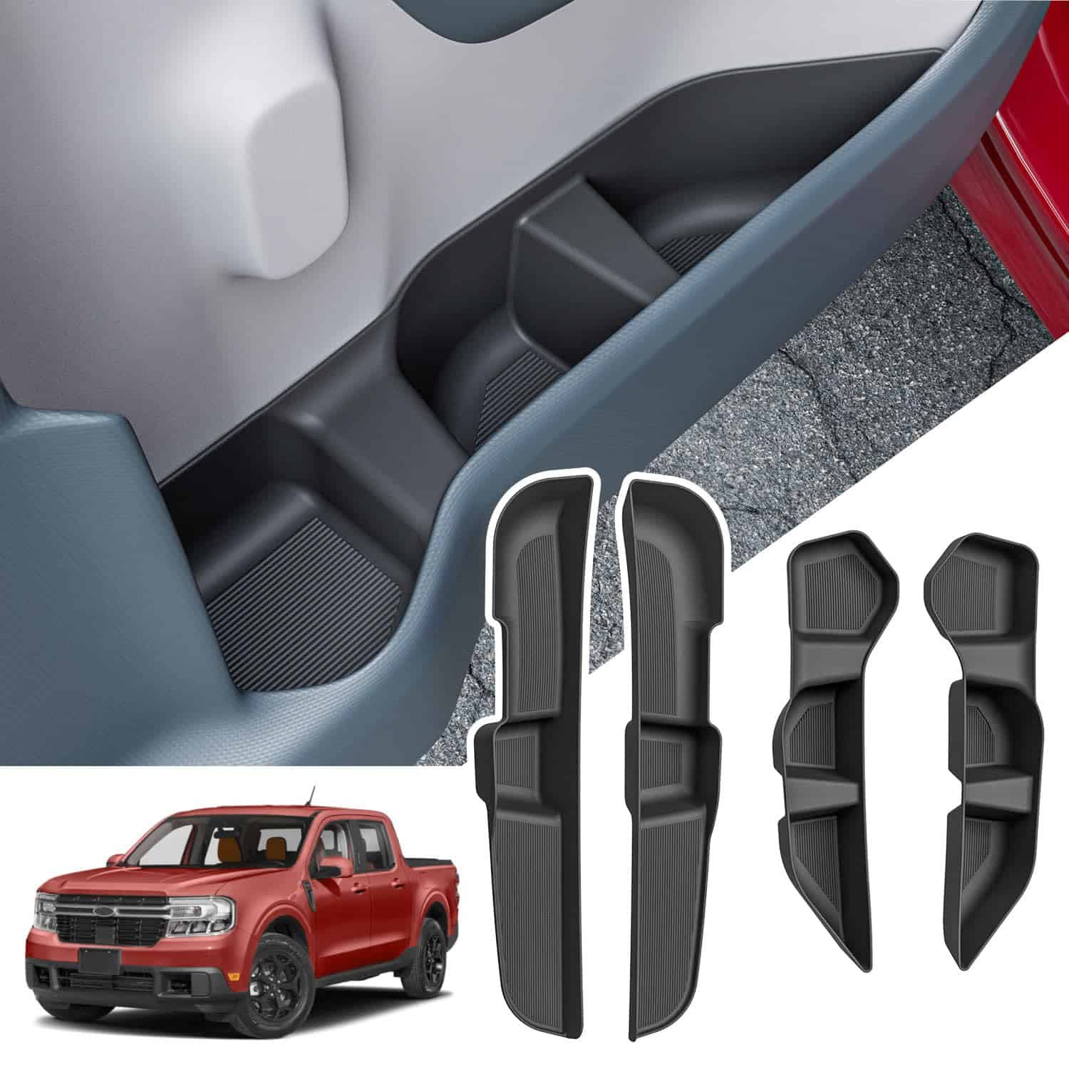 Bandeja de almacenamiento lateral para -Negro