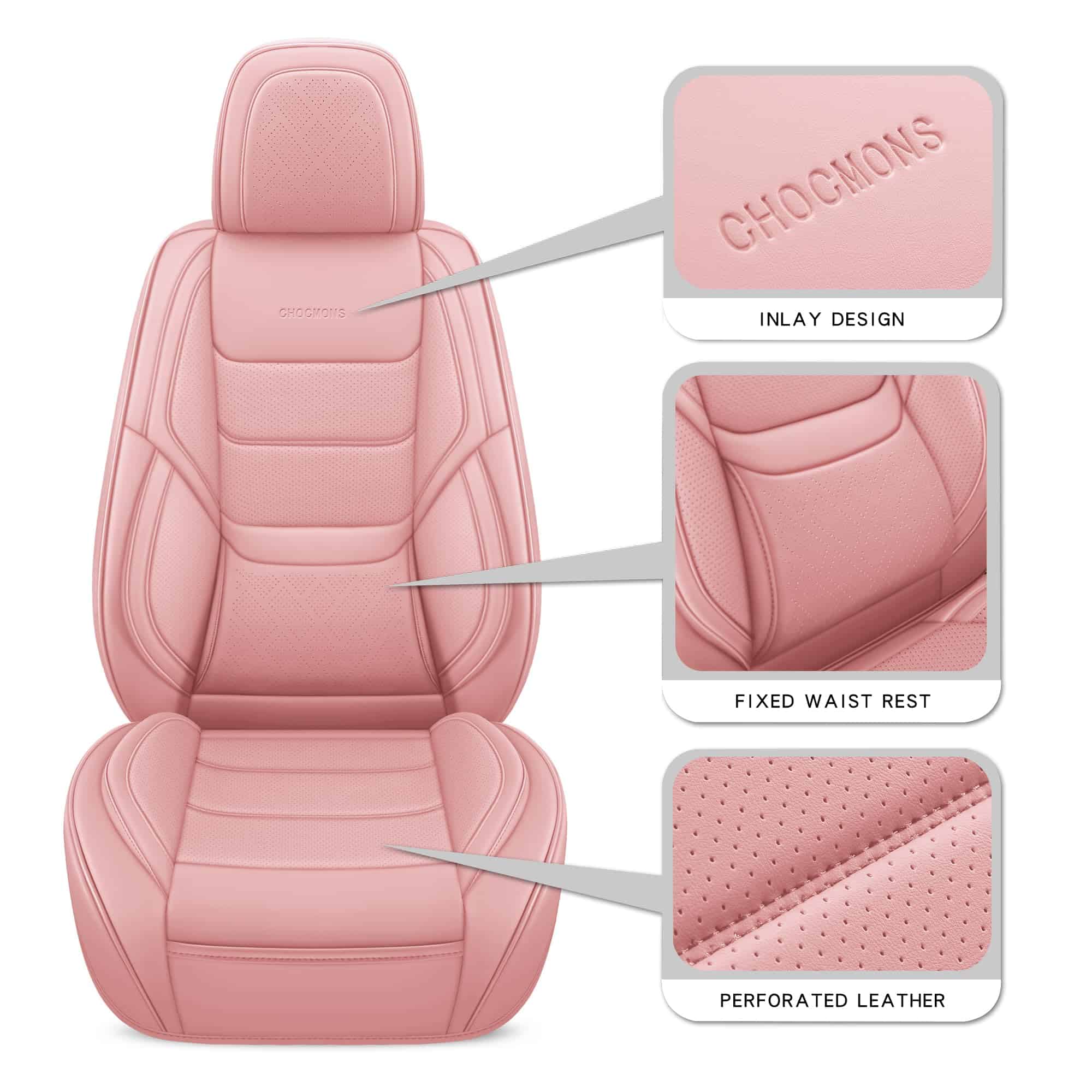 Fundas de asiento de automóvil de cuero impermeable - Imagen 7