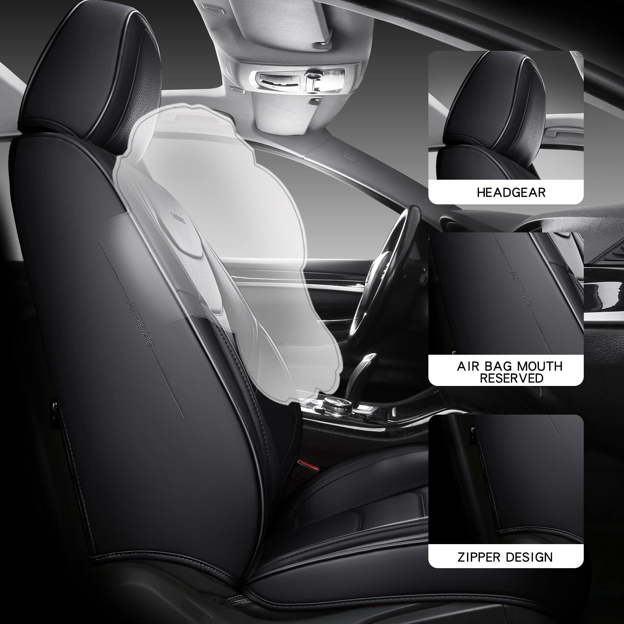 Cubiertas de Asiento de Coche de Cuero Impermeable de - Imagen 5