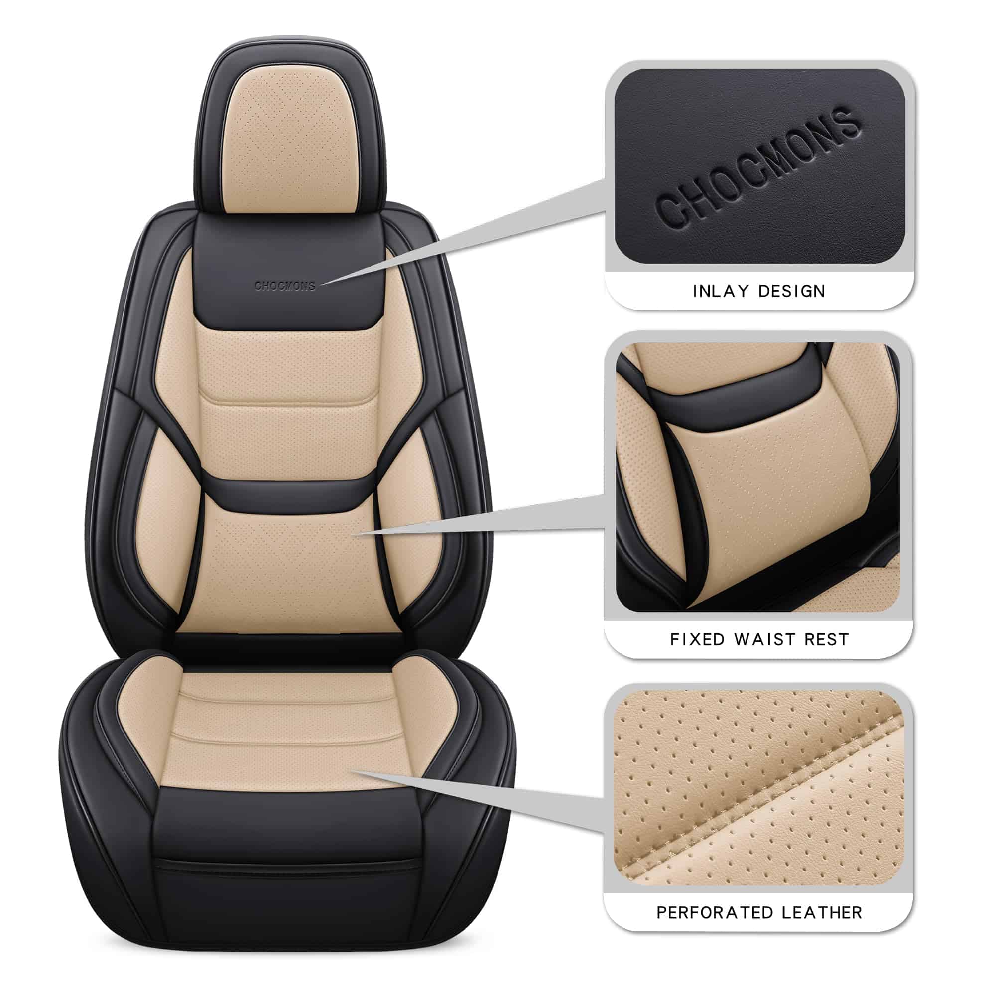 Fundas de asiento de coche de cuero impermeable de - Imagen 7