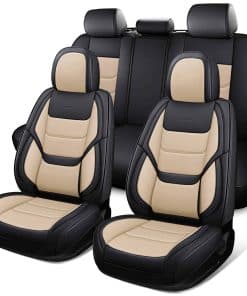 Fundas de asiento de coche de cuero impermeable de