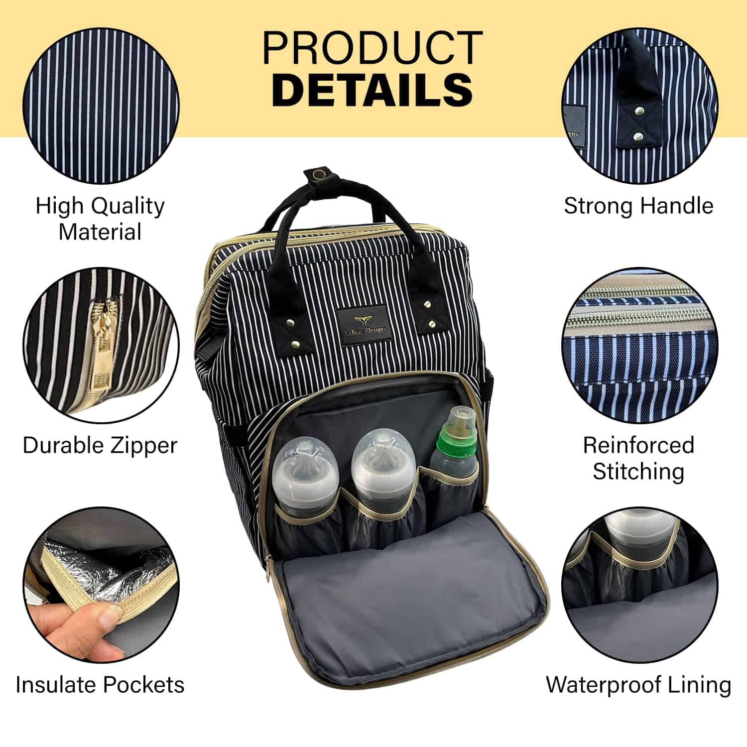 Mochila de Pañales para Bebé de LeBeau Designs - Mochila de - Imagen 3