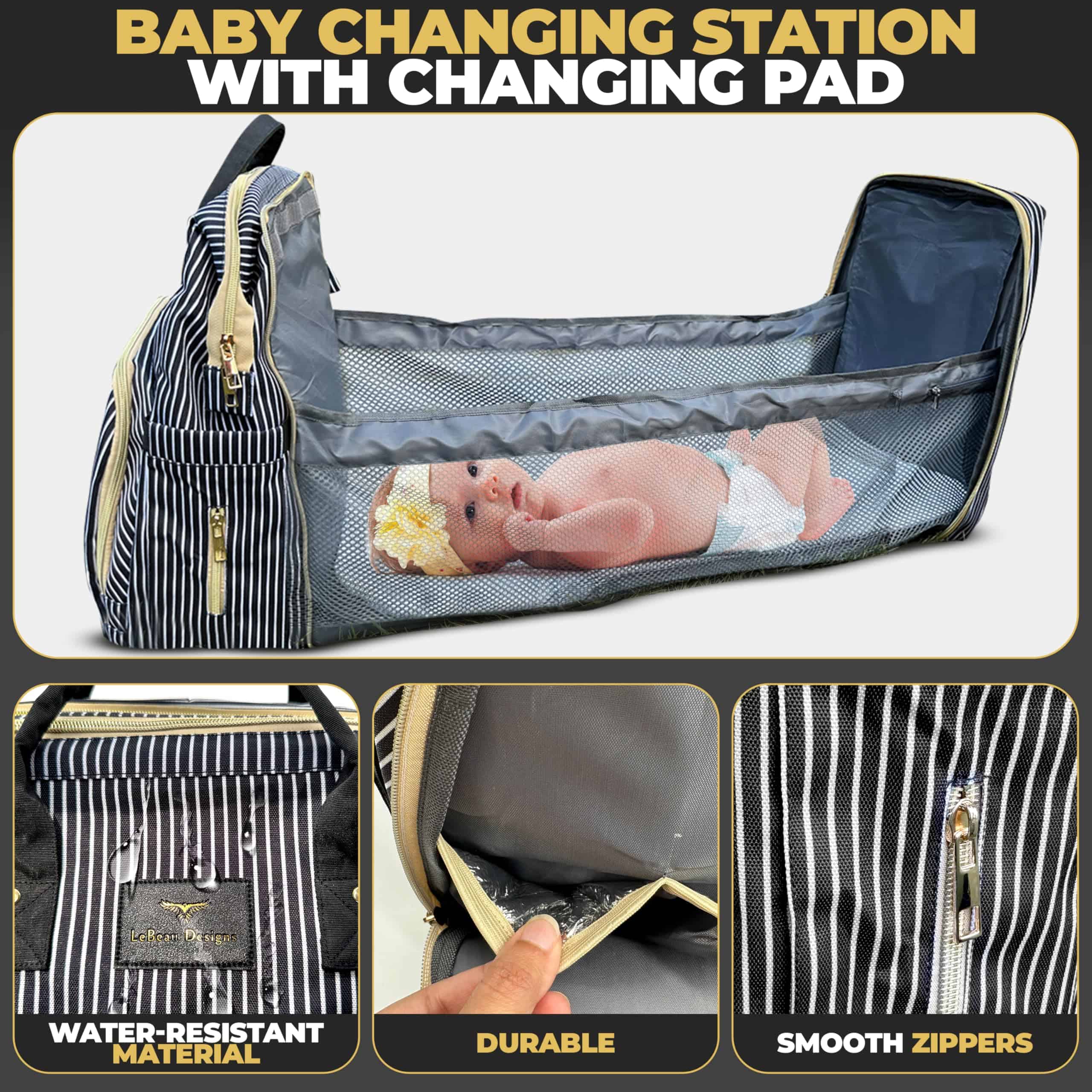 Mochila de Pañales para Bebé de LeBeau Designs - Mochila de - Imagen 8