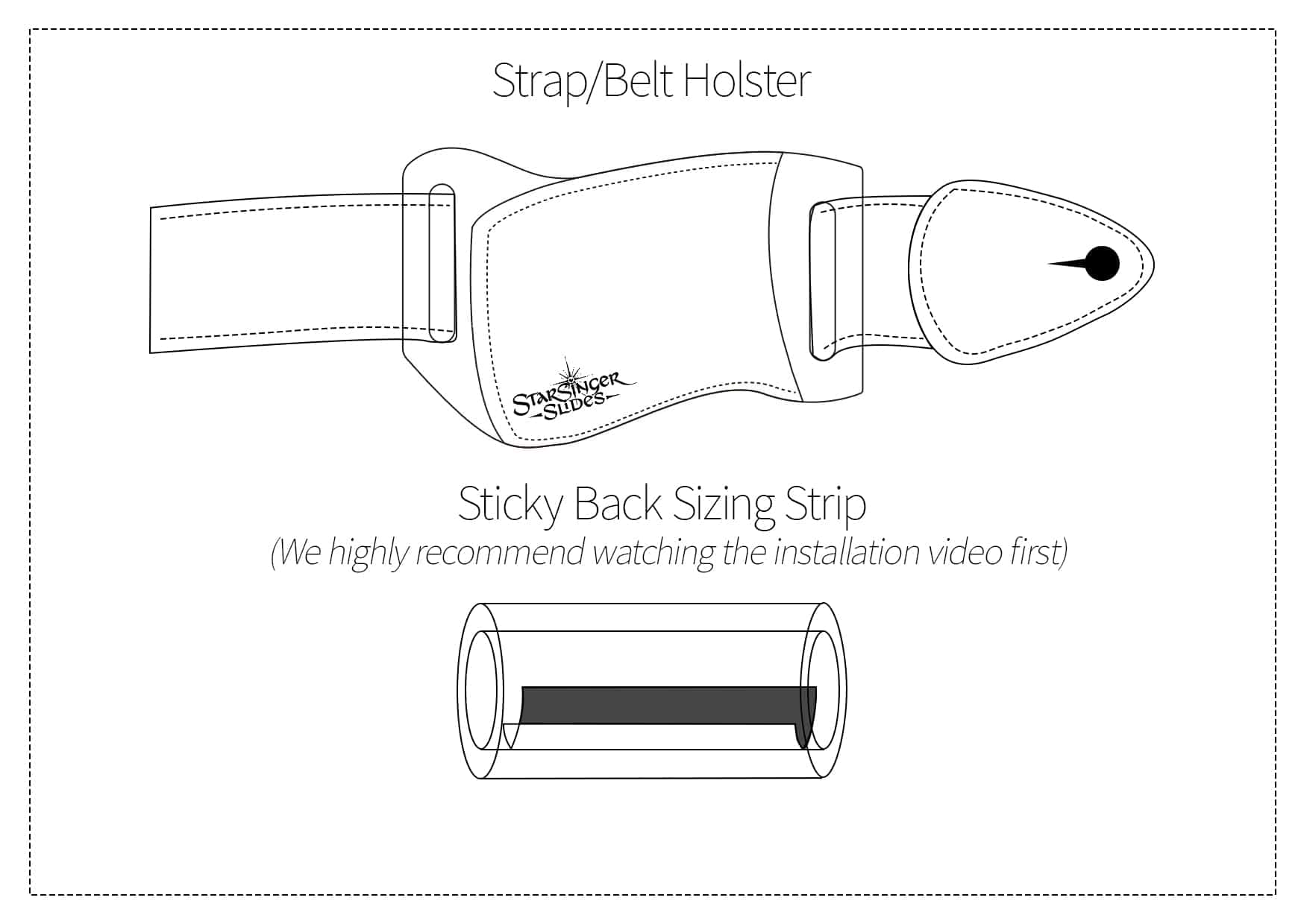 Funda de Cuero para Slide de Guitarra con Soporte para - Imagen 6