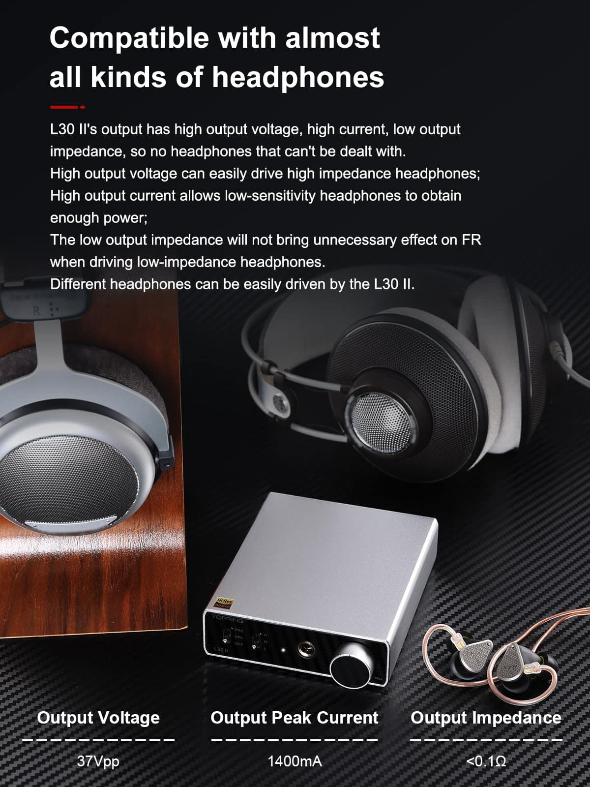 Amplificador de Auriculares TOPPING L30 II -Plata - Imagen 7