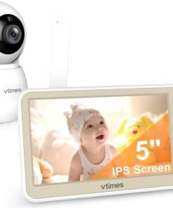 Monitor de Bebé VTimes de 5'' con Cámara y Audio, Batería
