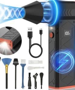 Soplador de Aire Comprimido con linterna, -Naranja